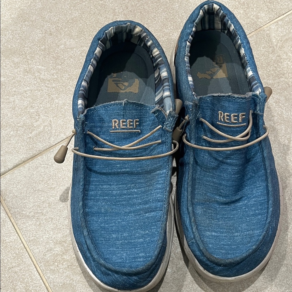 Reef Men's Denim Blue Boat Shoes